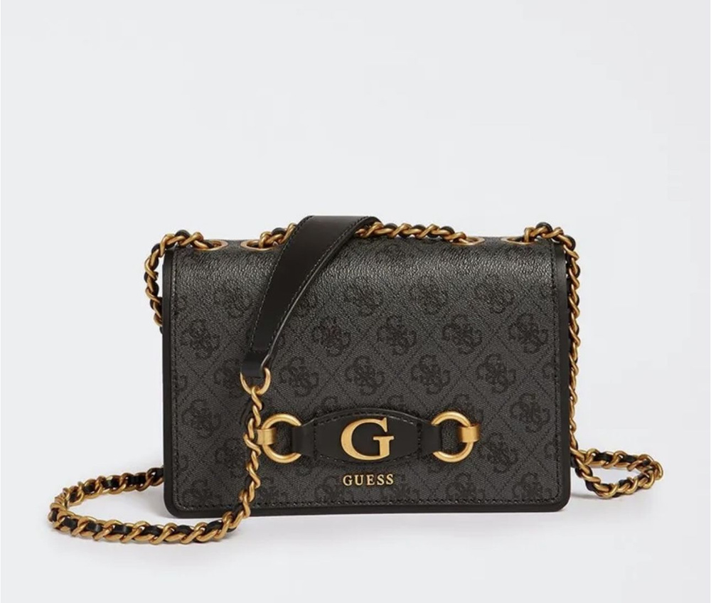 Сумка Женская на плечо Guess izzy mini Coal Logo купить на OZON по ...