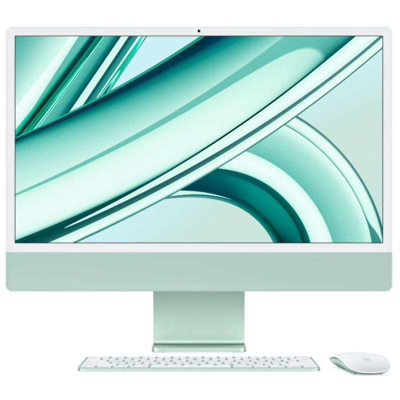 Apple 24" Моноблок iMac 24 2023 (Apple M3 (8 CPU, 8 GPU), RAM 8 ГБ, SSD 256 ГБ, macOS), IM24, зеленый, #1