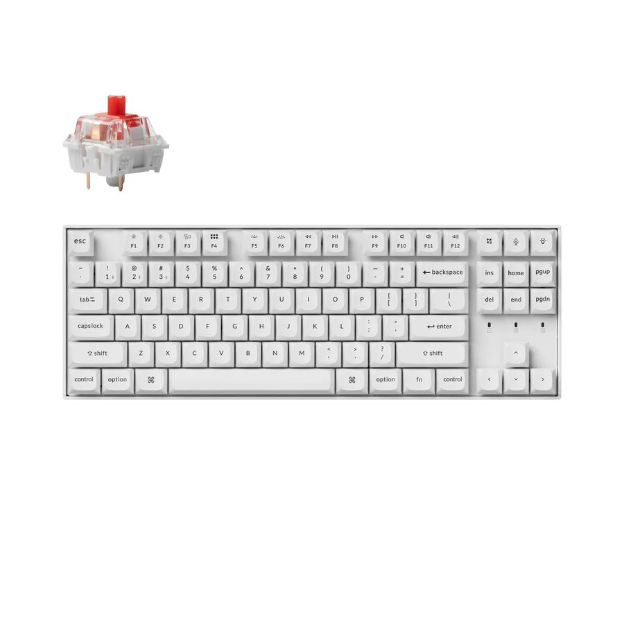 Keychron Игровая клавиатура беспроводная K8 Pro K8P-P1, (Gateron G Pro Red), Русская раскладка, белый #1