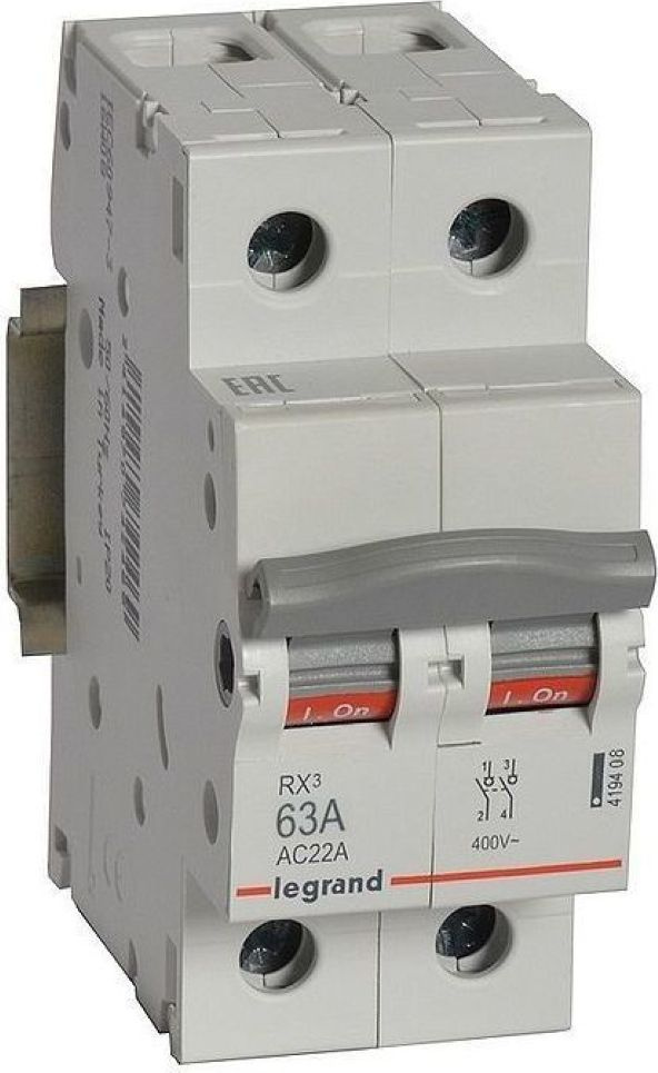 Выключатель нагрузки Legrand / Легранд RX3, 2П 63А, 419408 ...