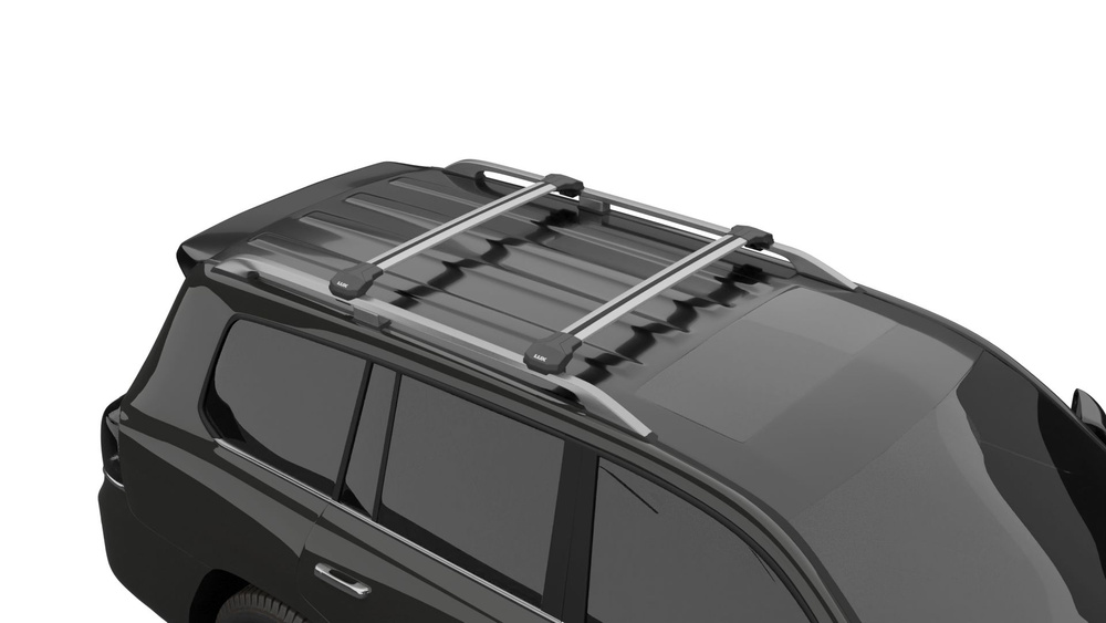 Багажник на рейлинги для Mazda Atenza I универсал (2002-2008) LUX CONDOR, с замком, серебро, арт.606961+607074 #1
