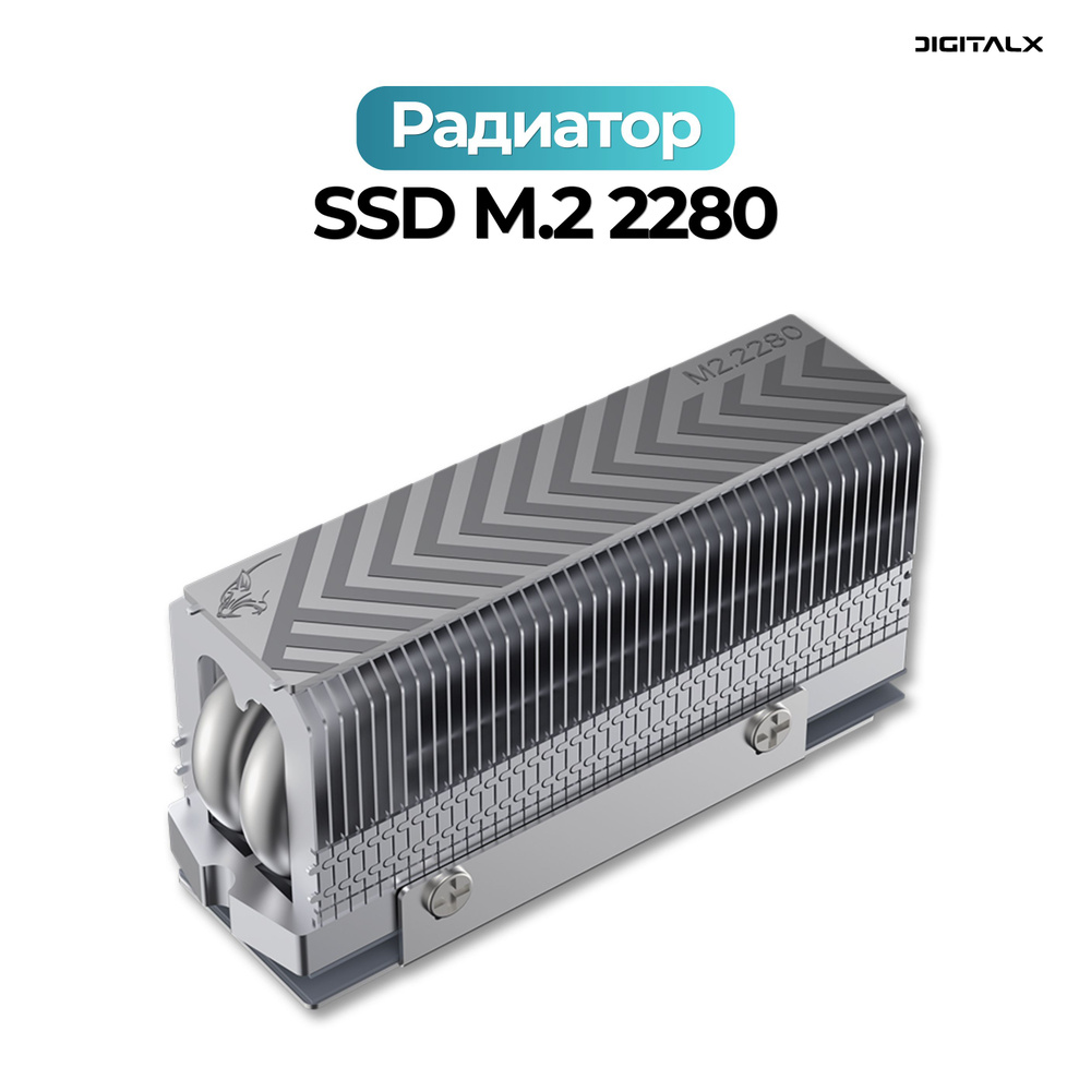 Радиатор Сoolleo CL-M.2 (HR-10) для M.2 SSD NVMe и SATA 2280, серебристый -  купить кулер по выгодной цене в интернет-магазине OZON (1496264268)