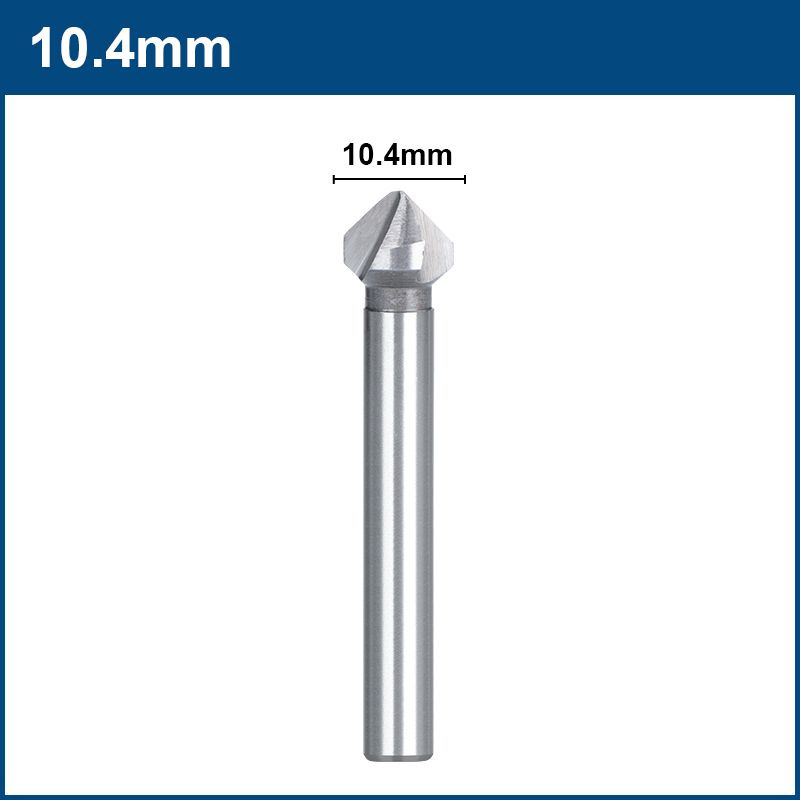 Зенковка конусная HSS 10,4 мм с тремя режущими кромками под М2, по металлу, 90 градусов  #1