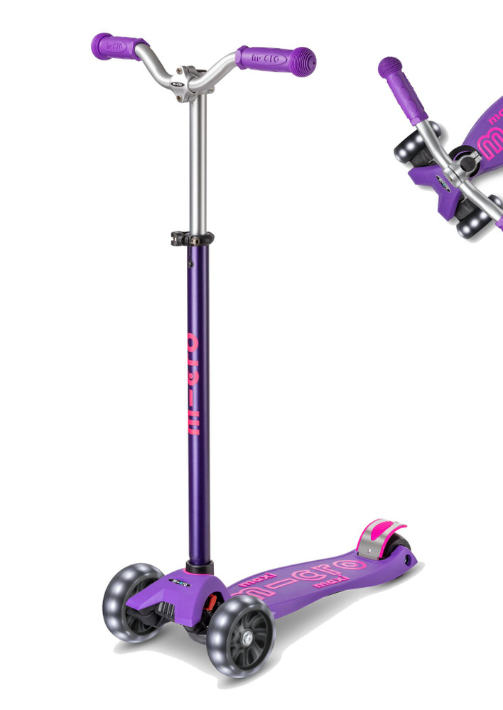 Самокат Городской m-cro Maxi Micro Deluxe Pro LED, - купить по выгодной ...