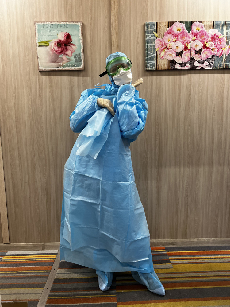 Защитный костюм противоинфекционный одноразовый, нестерильный (11 ...