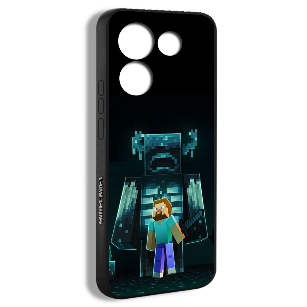 чехол для смартфона Подходит для Tecno Camon 20 Pro 5G Стив Minecraft милый мультфильм робот QAG16  #1