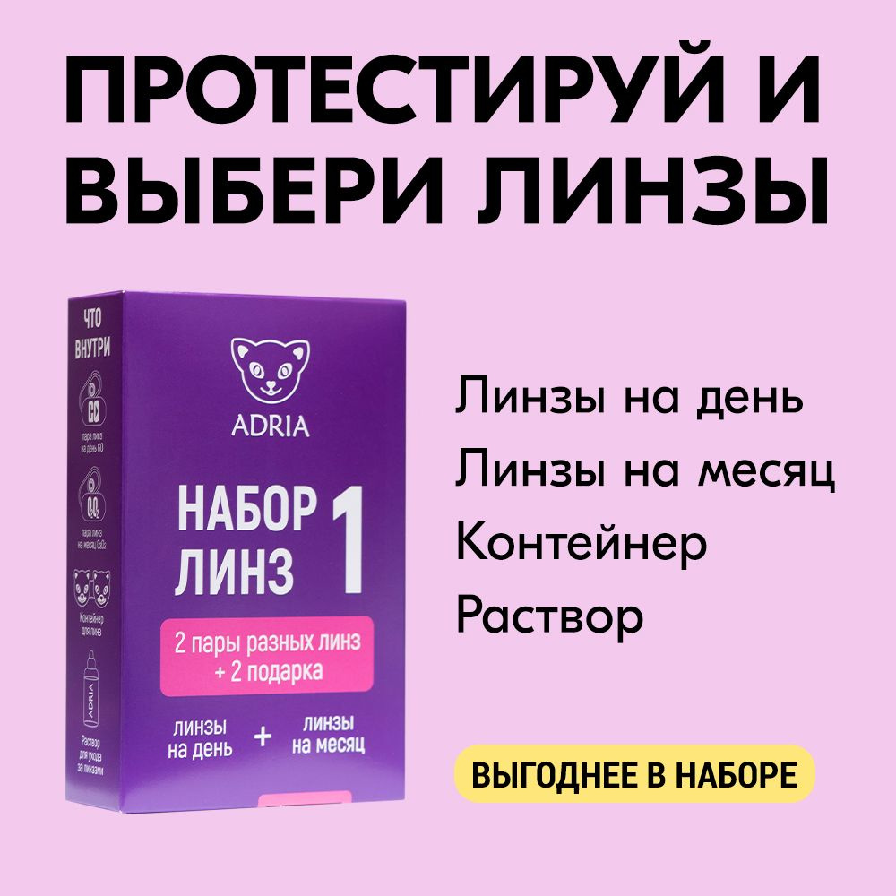 Набор пробник контактных линз №1 ADRIA (Tester Box), -2.75 / 8.6 / 14.2