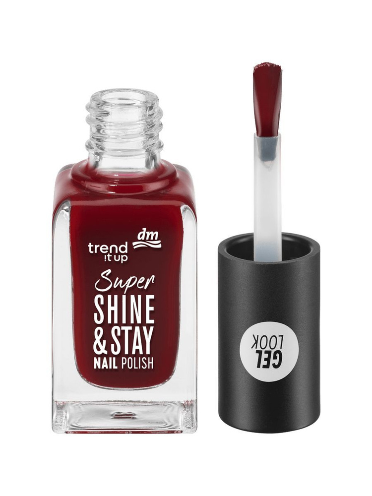 Лак для ногтей trend !t up Nagellack Super Shine & Stay Dark Red 890 #1