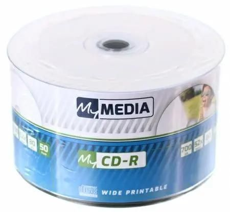 Оптический диск CD-R 700МБ 52x, 50шт., pack wrap, printable 69206 #1