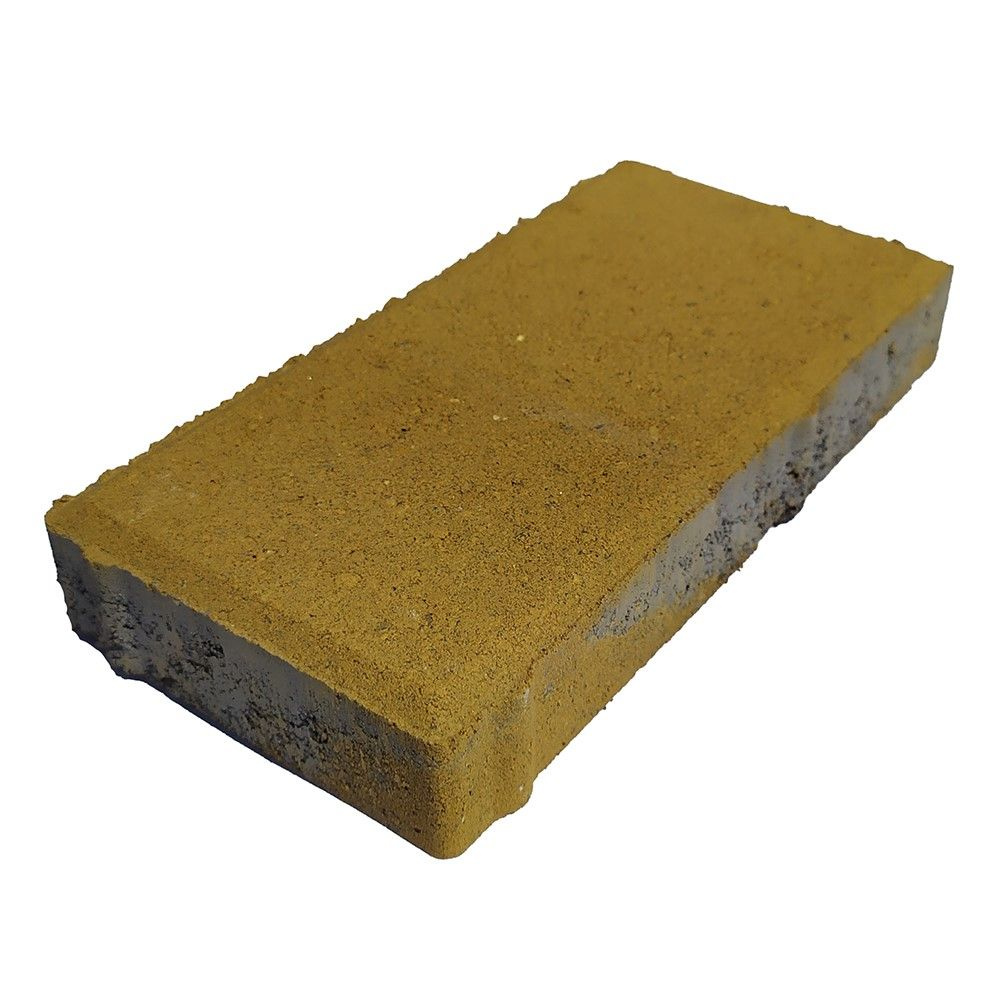 Тротуарная плитка Прямоугольник 20х10х3 см желтая, 1 шт. в заказе  #1