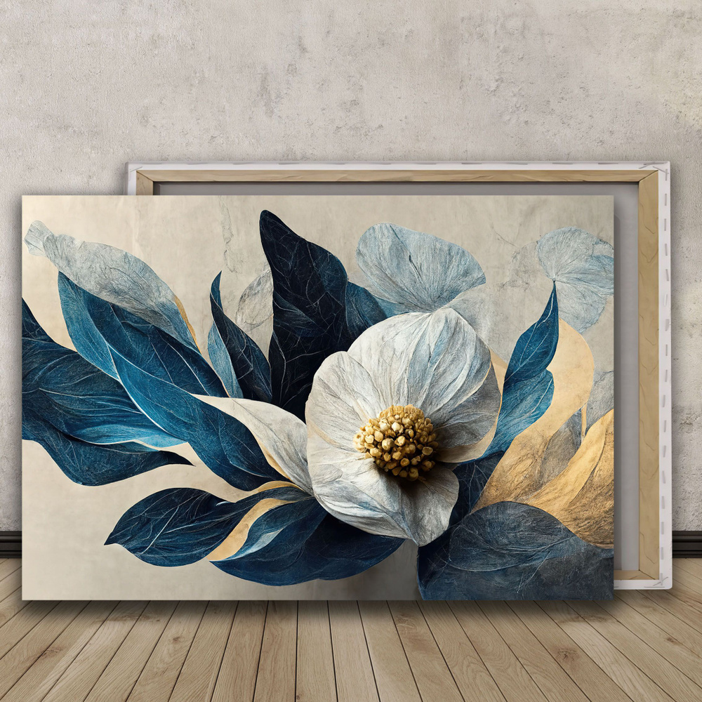 BRUSHBLOOM Картина "Живописные абстрактные цветы (18)", 80 х 60 см  #1