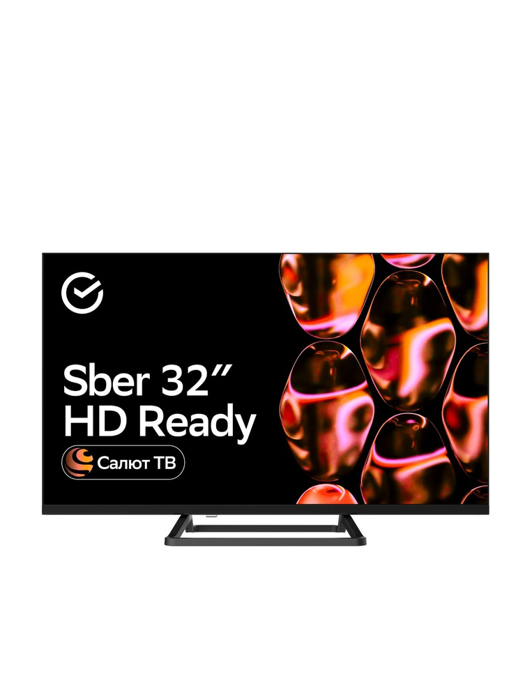 Sber Телевизор 32" HD, черный #1