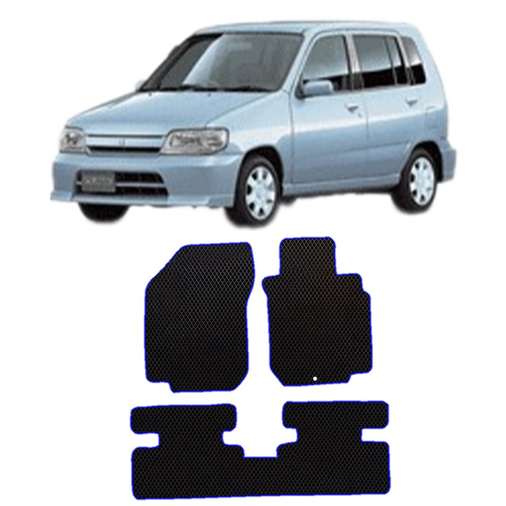 Коврики в салон автомобиля NISSAN CUBE Z10 1998-2002, цвет синий - купить  по выгодной цене в интернет-магазине OZON (260346271)