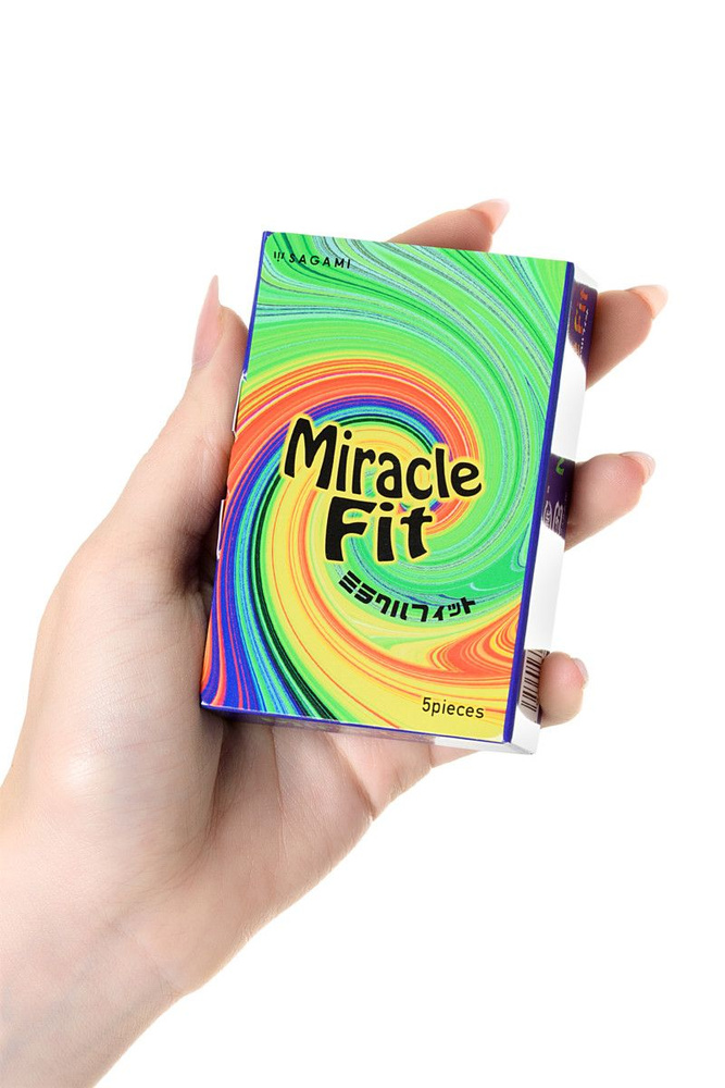 Презервативы Sagami "Miracle Fit", анатомической формы, без накопителя, розовые, 5 шт, арт. 11.158  #1