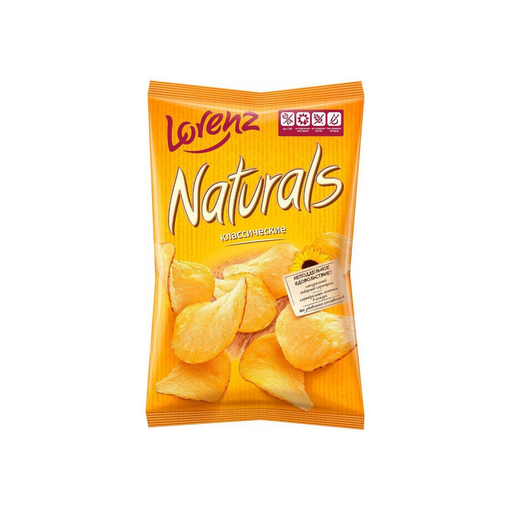Naturals Classic, 100гр. - 4шт. Картофельные чипсы c солью #1