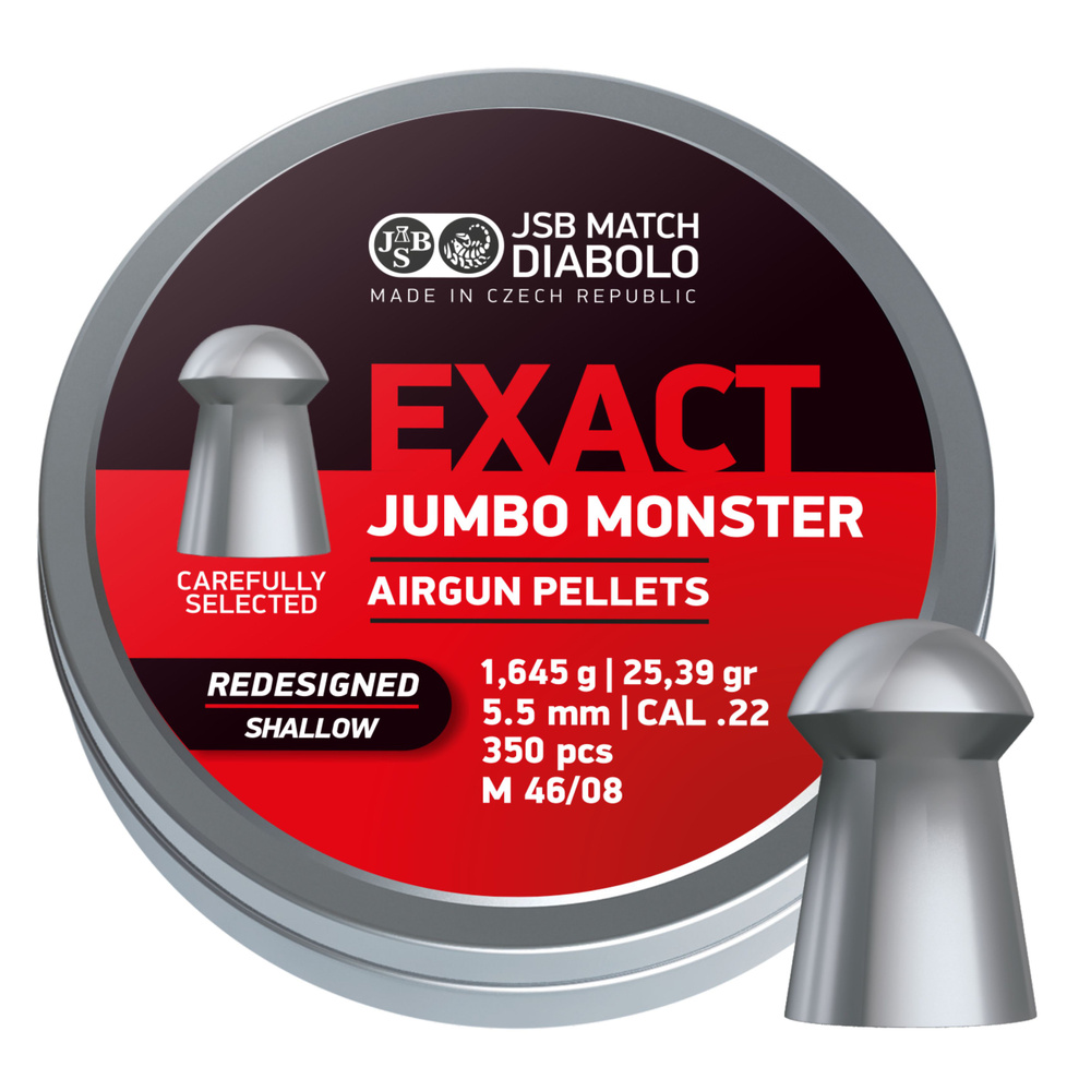 Пули для пневматического оружия Exact Jumbo Monster Redesigned Shallow 5,52 1,645г 200 шт  #1