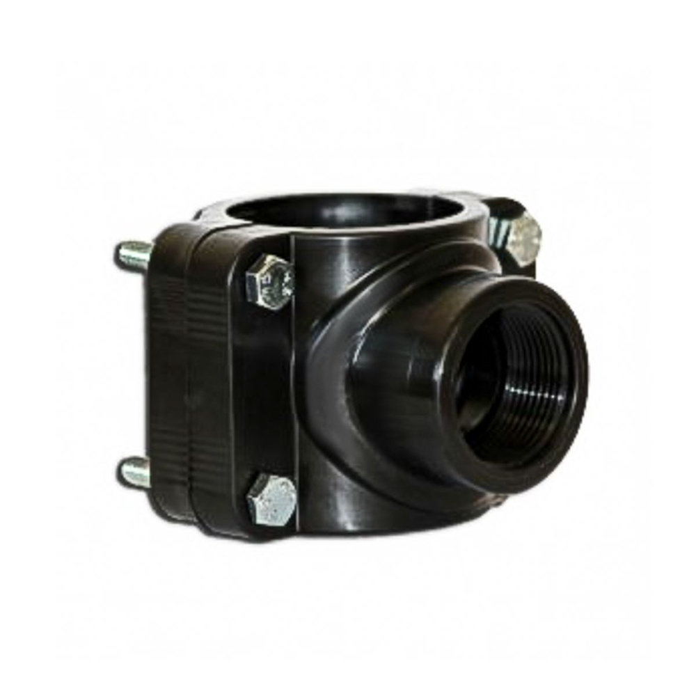 Хомут седельный (врезка в трубу) (седелка) 63 х 1/2" (4 болта) PREMIUM ...