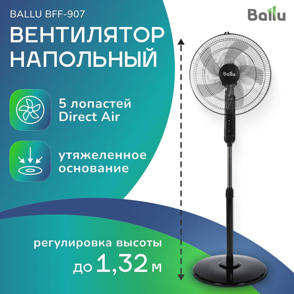 Вентилятор напольный Ballu BFF-907 купить по низкой цене с доставкой в ...