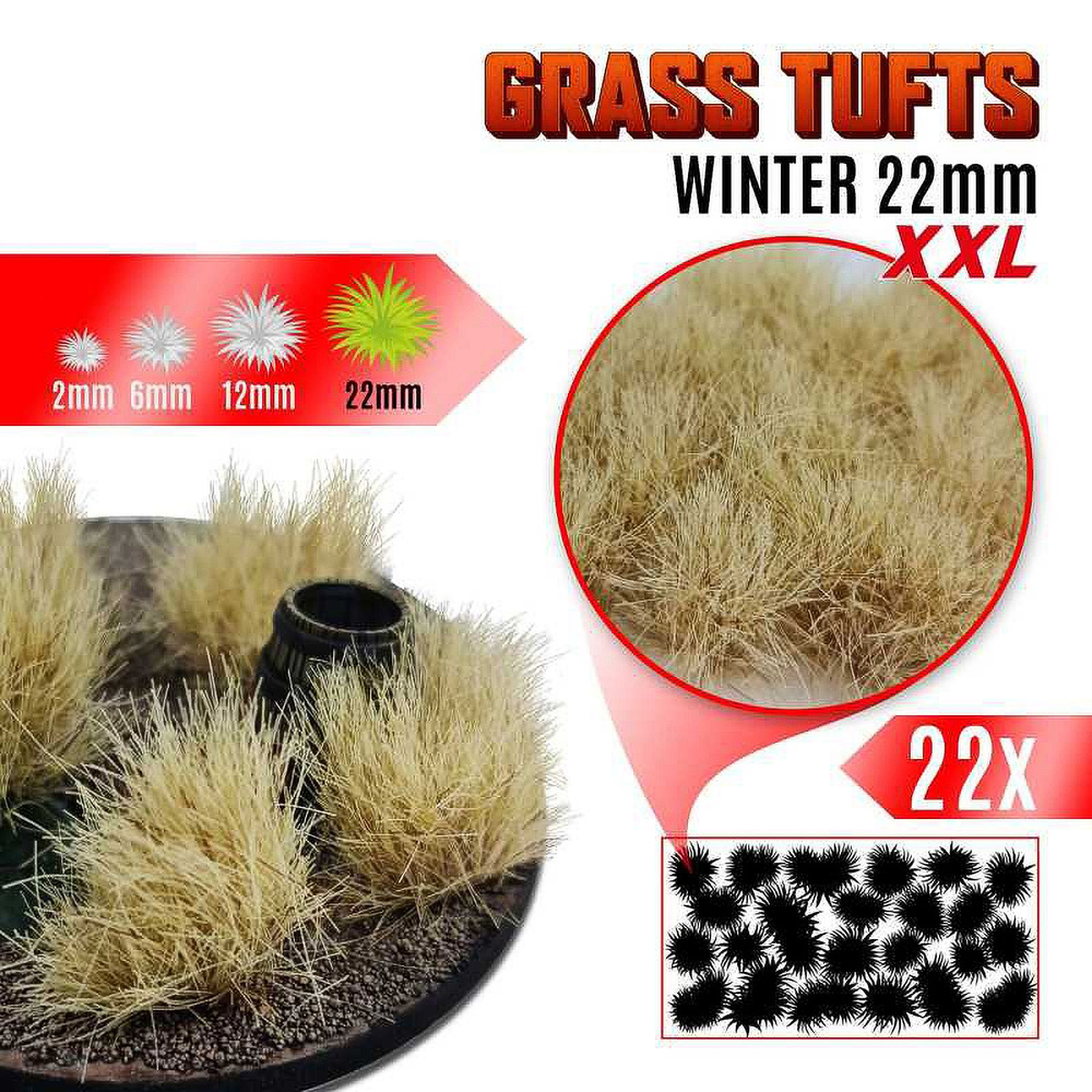 World: Пучки травы для макетов и диорам Grass Tufts XXL 22 mm - Winter #1