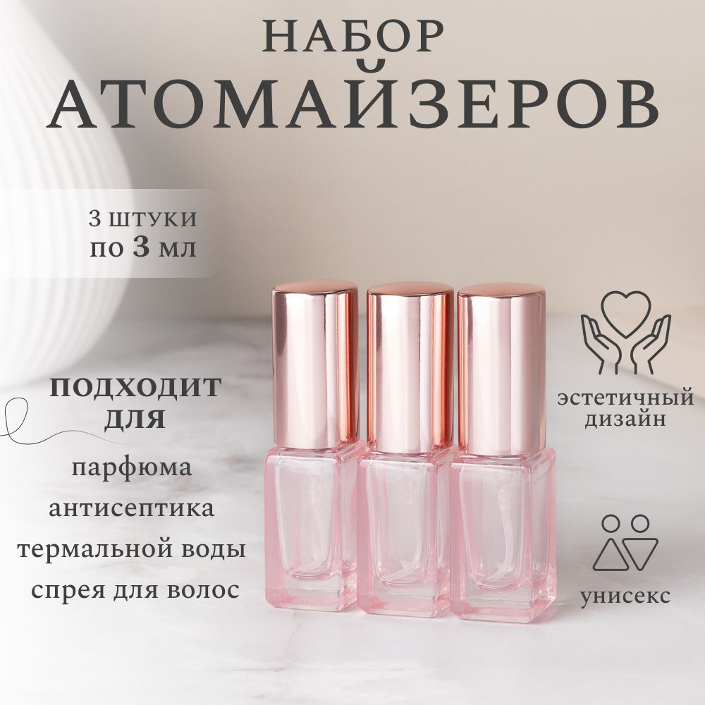 Атомайзер флакон для духов 3 мл; ; комплект из 3шт - купить с доставкой ...