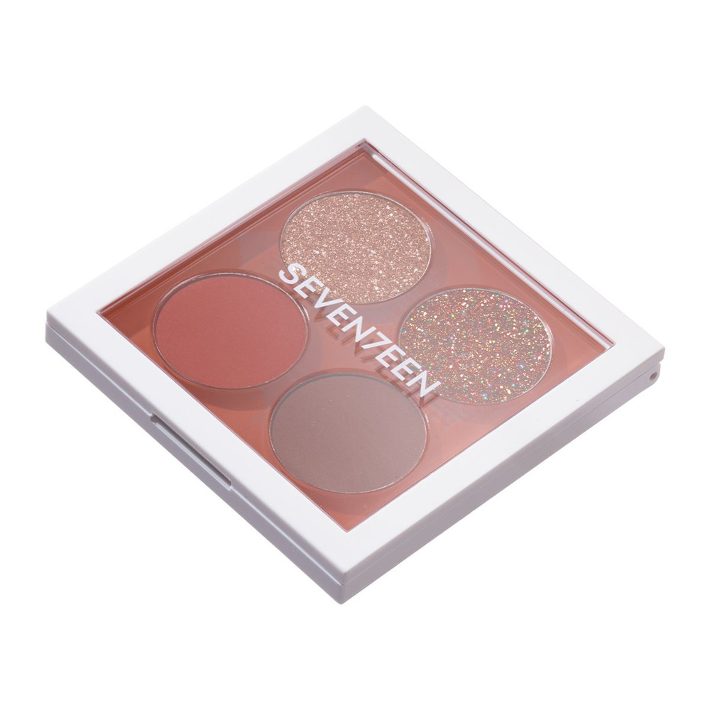 Seventeen Палетка теней для век Vibrant Eyes Quad Palette, 06 теплый закат  #1