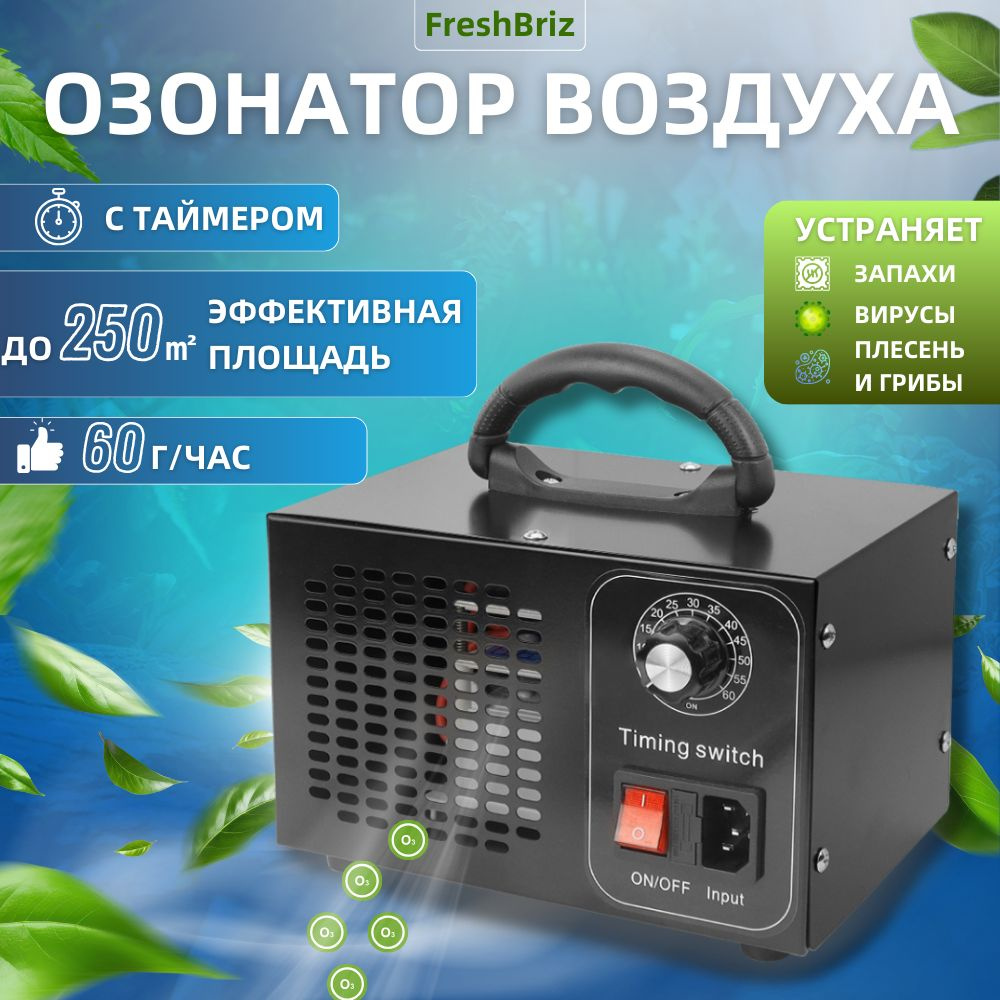 Озонатор FreshBriz JHQ-1_250, черный матовый, черный - купить по выгодным  ценам в интернет-магазине OZON (1555630720)