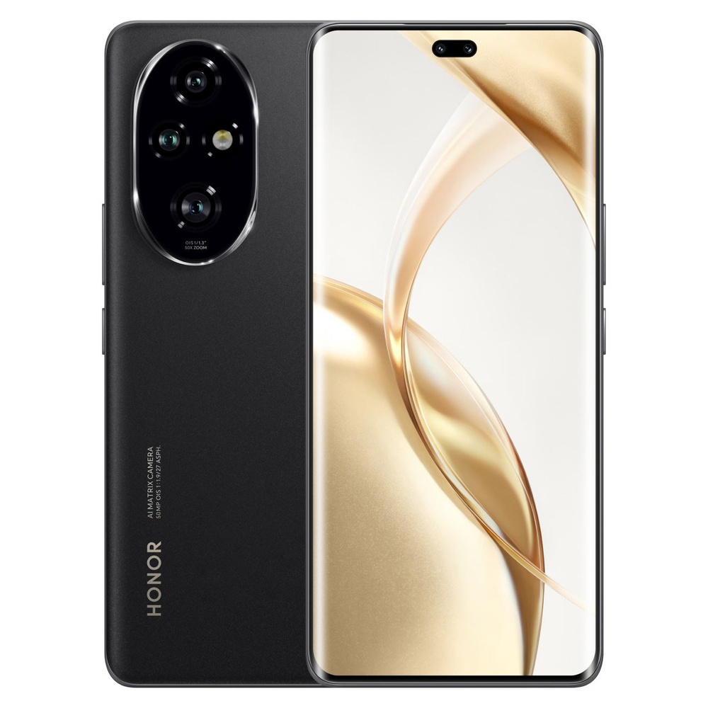 Honor Смартфон HONOR 200 Pro Ростест (EAC) 12/512 ГБ, черный #1