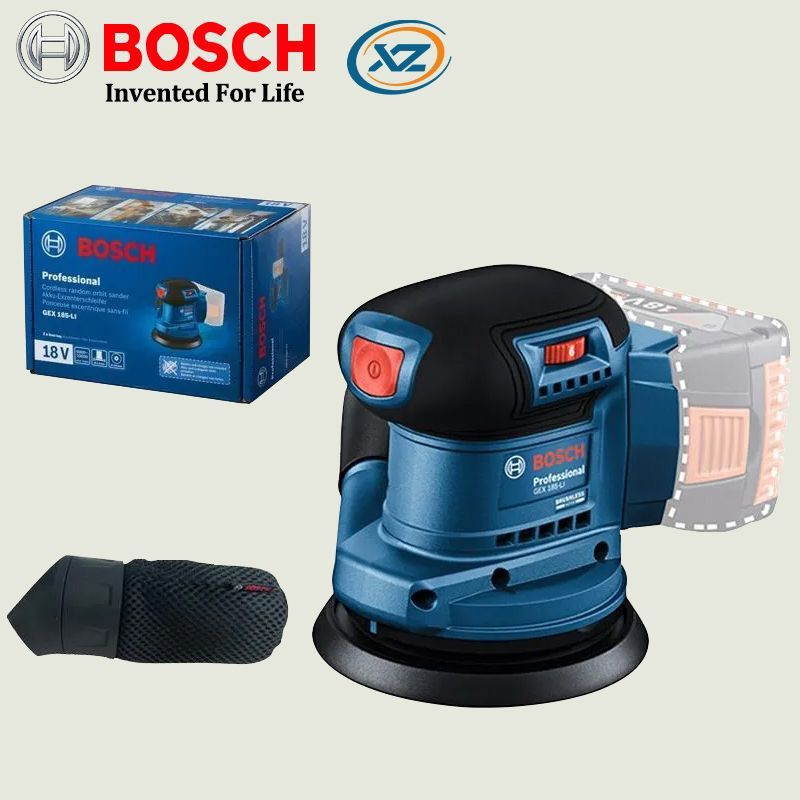 Эксцентриковая шлифмашина Bosch GEX 185-LI Solo, 18 В, 125 мм без аккумулятора  #1