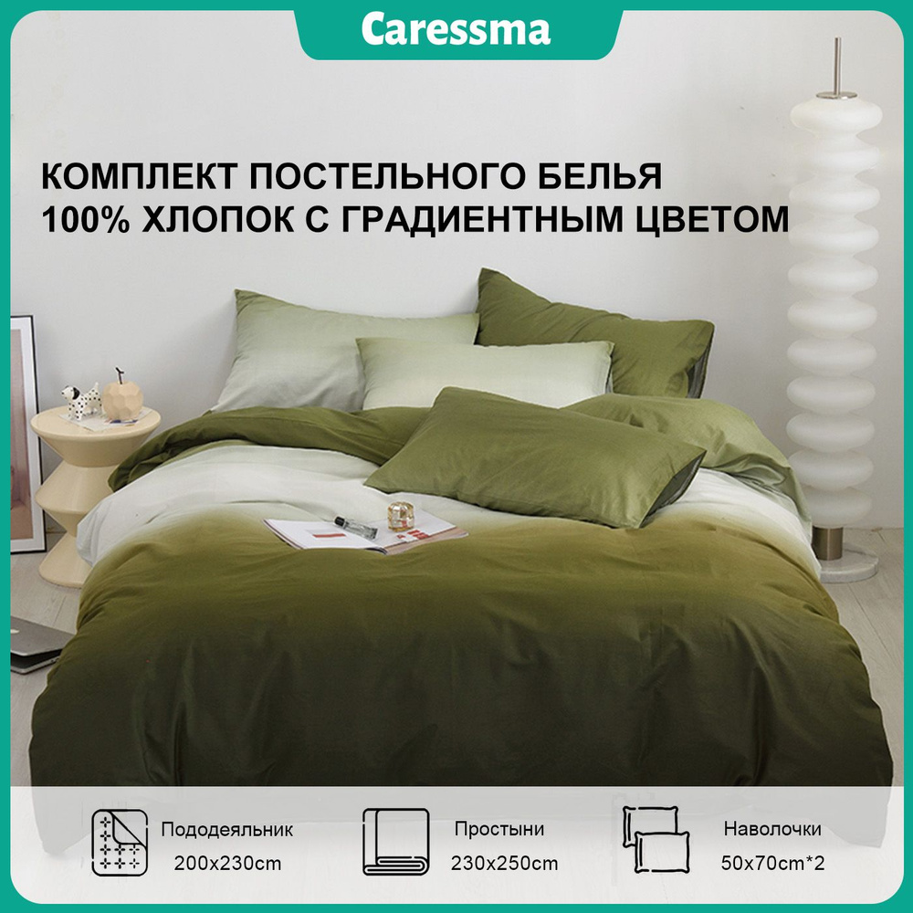 Caressma Комплект постельного белья, Хлопок, Вареный хлопок, Евро, наволочки 50x70  #1