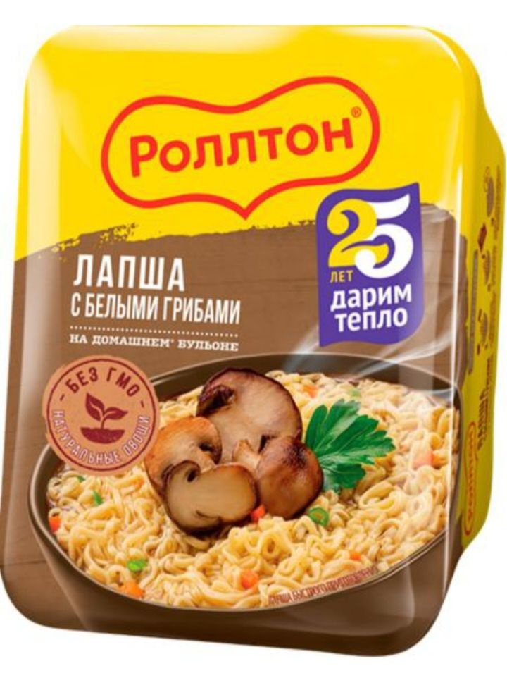 Лапша яичная РОЛТОН с грибами, 90 грамм, 10 штук. купить на OZON по ...