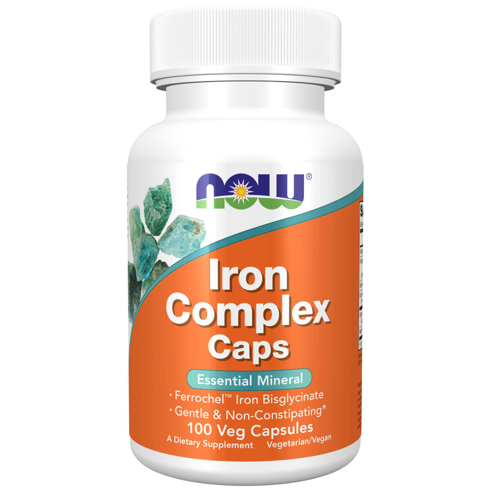 NOW Iron Complex, Комплекс железа, 100 капсул #1