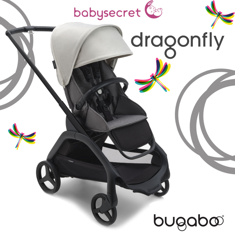 Коляска прогулочная Bugaboo Dragonfly на шасси Black/grey/misty white #1