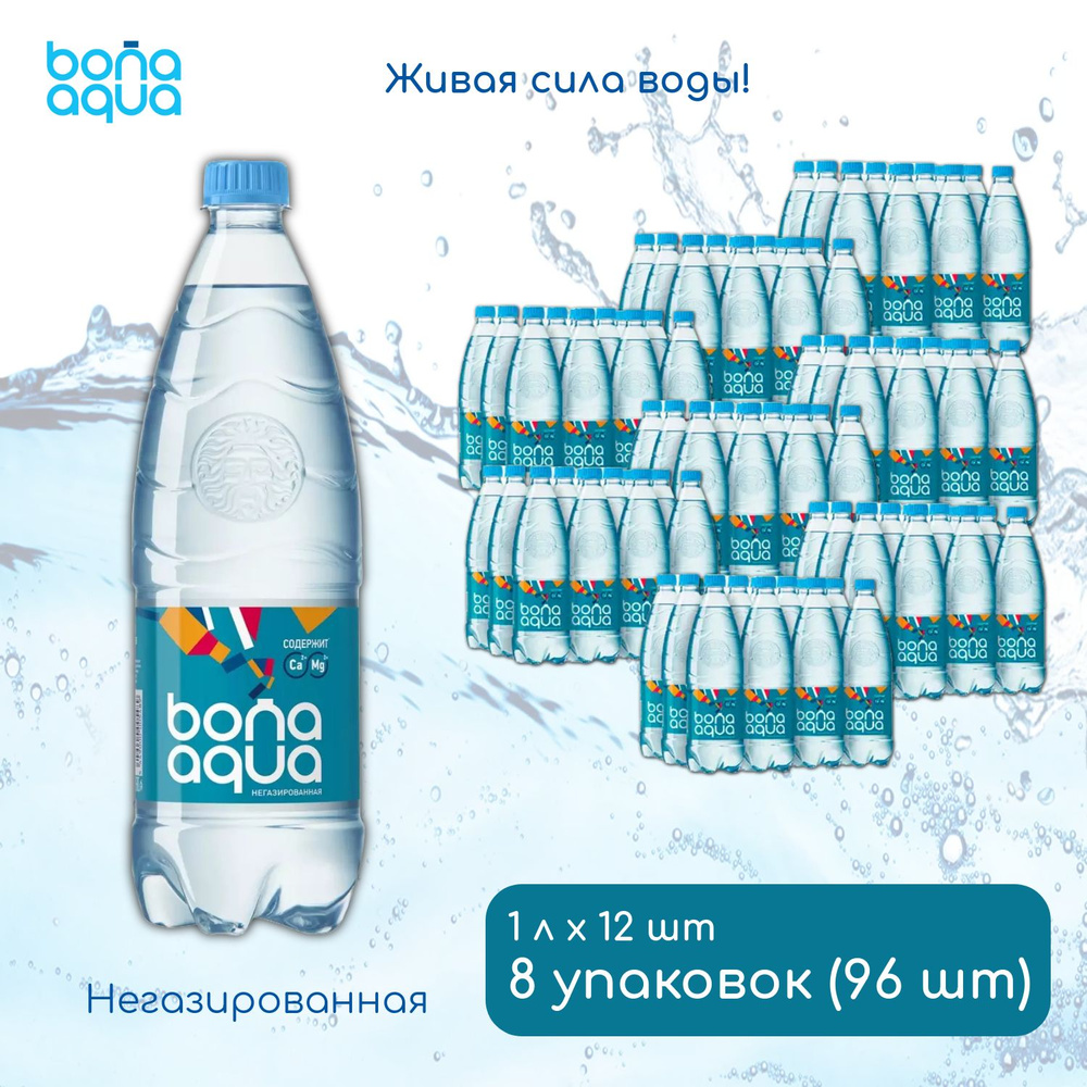 BonAqua Вода Минеральная Негазированная 1000мл. 96шт #1