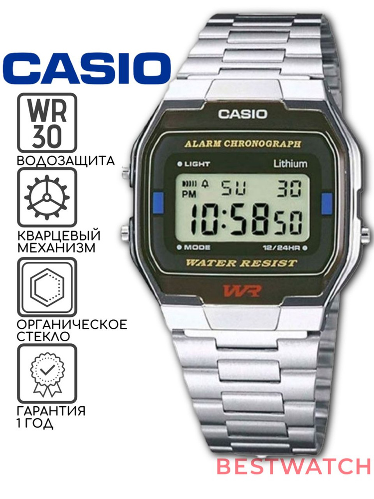 Мужские наручные часы Casio Vintage A-163WA-1 - купить с доставкой по ...