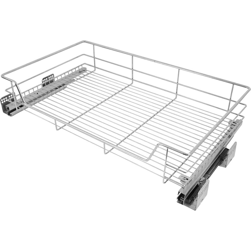 Корзина с выдвижным механизмом Jet 76x41x13 см цвет хром #1