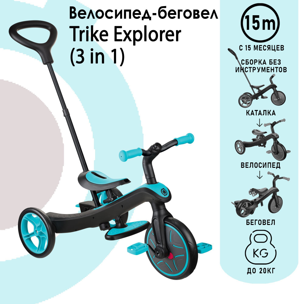 Велосипеды Globber 3-х колесные TRIKE EXPLORER 3 in 1 #1