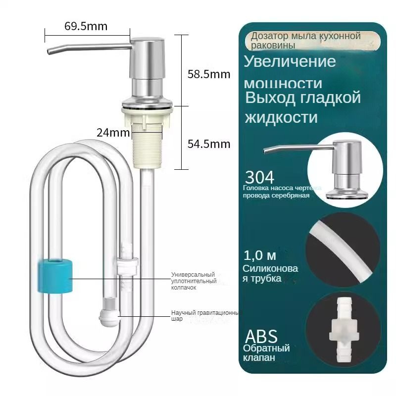 Диспенсер для мыла встраиваемый, 999 мл, 1 шт #1