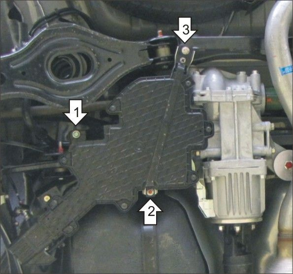 Защита Топл. фильтра. 2 мм, Сталь. для Peugeot 4007 2007-2012 MOTODOR.01615  #1