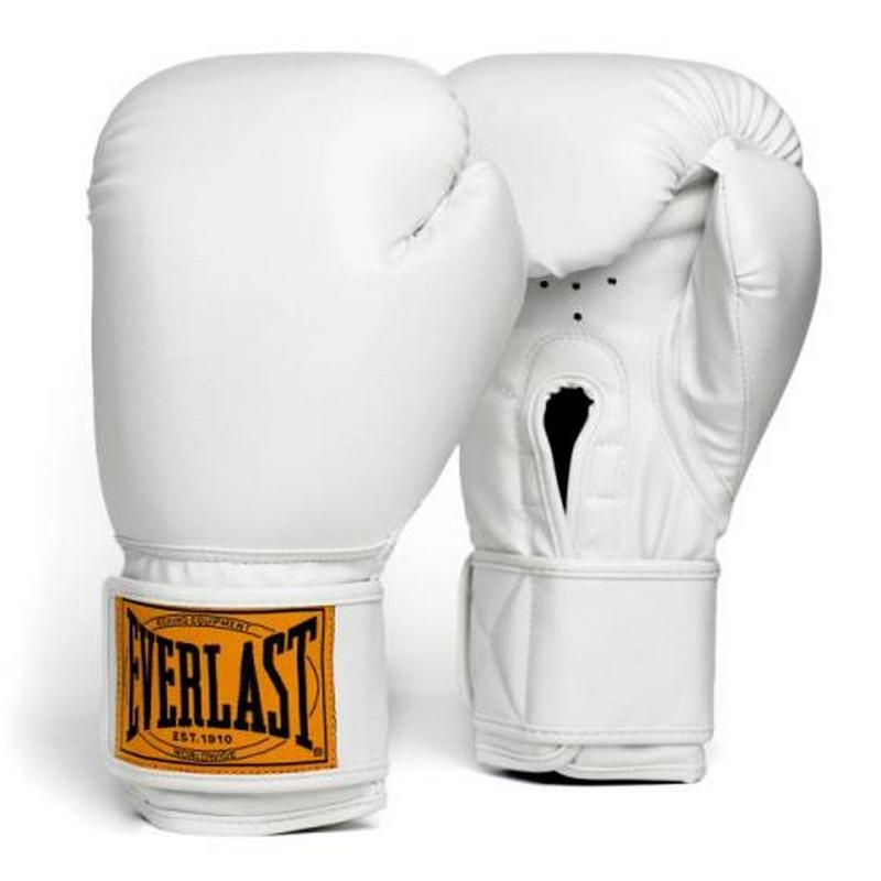 Боксерские перчатки Everlast 1910 PU белые #1