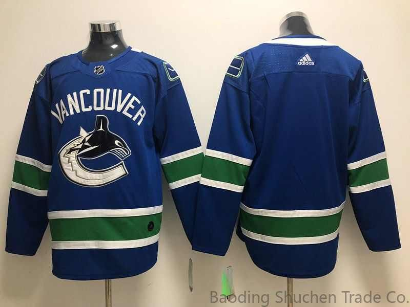 NHL Ванкувер Кэнакс Королевский синий Дом Праймгрин Аутентик Про Джерси Vancouver Canucks Jersey Pavel #1