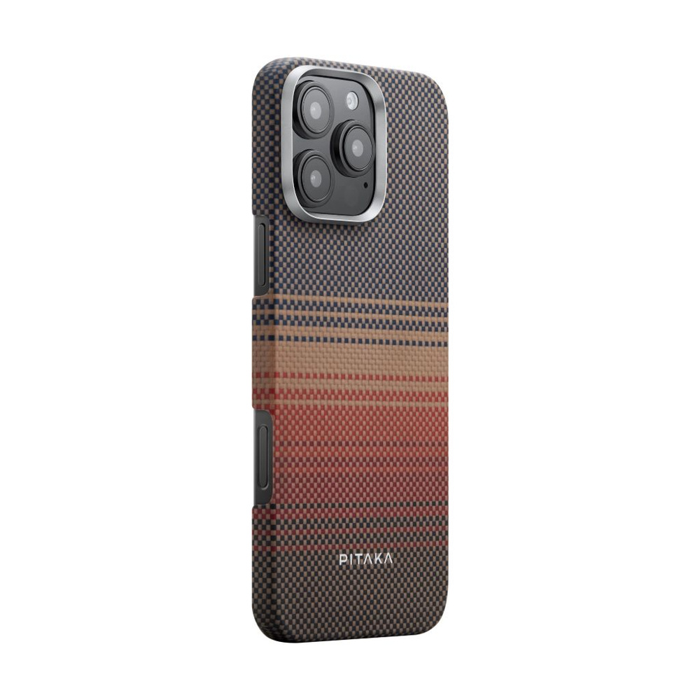Coque PITAKA Sunset Pour IPhone 16 Pro Max - Fibre Carbone, Compatible MagSafe (Ouverte Neuve)