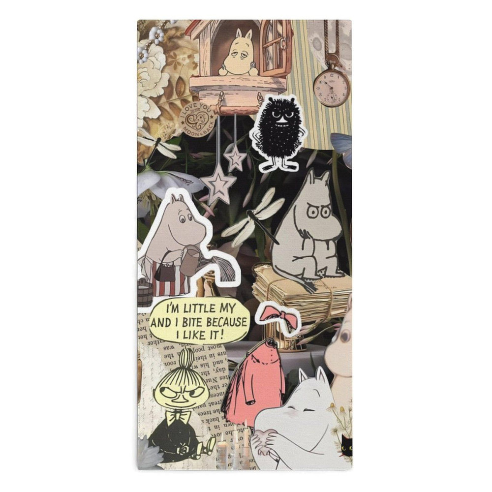 Moomin Полотенце для лица, рук, Микрофайбер, 30x70 см, разноцветный, 1 шт.  #1