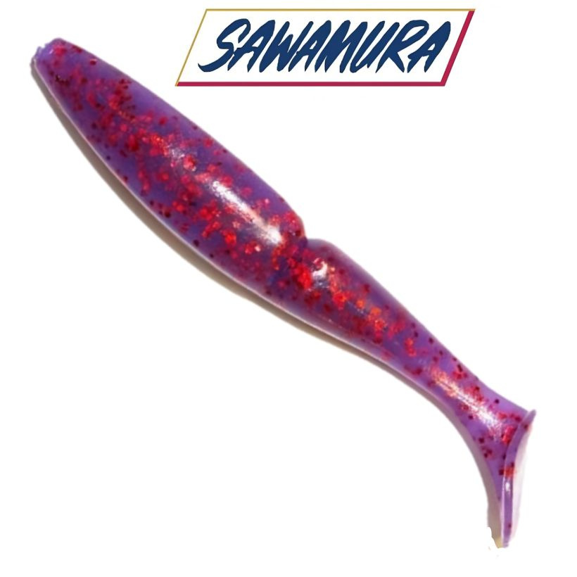 Приманка силиконовая Sawamura One'Up Shad 4", вес 7,5гр, цв. #109 / Мягкая приманка Савамура для джига #1