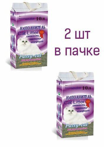 Pussy-cat Наполнитель Глиняный Комкующийся Без отдушки 15600г.  #1