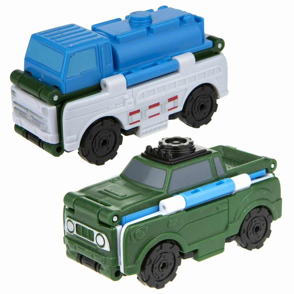 Игрушка транспортная 1TOY Transcar Double Автоцистерна-Внедорожник Т18285  #1