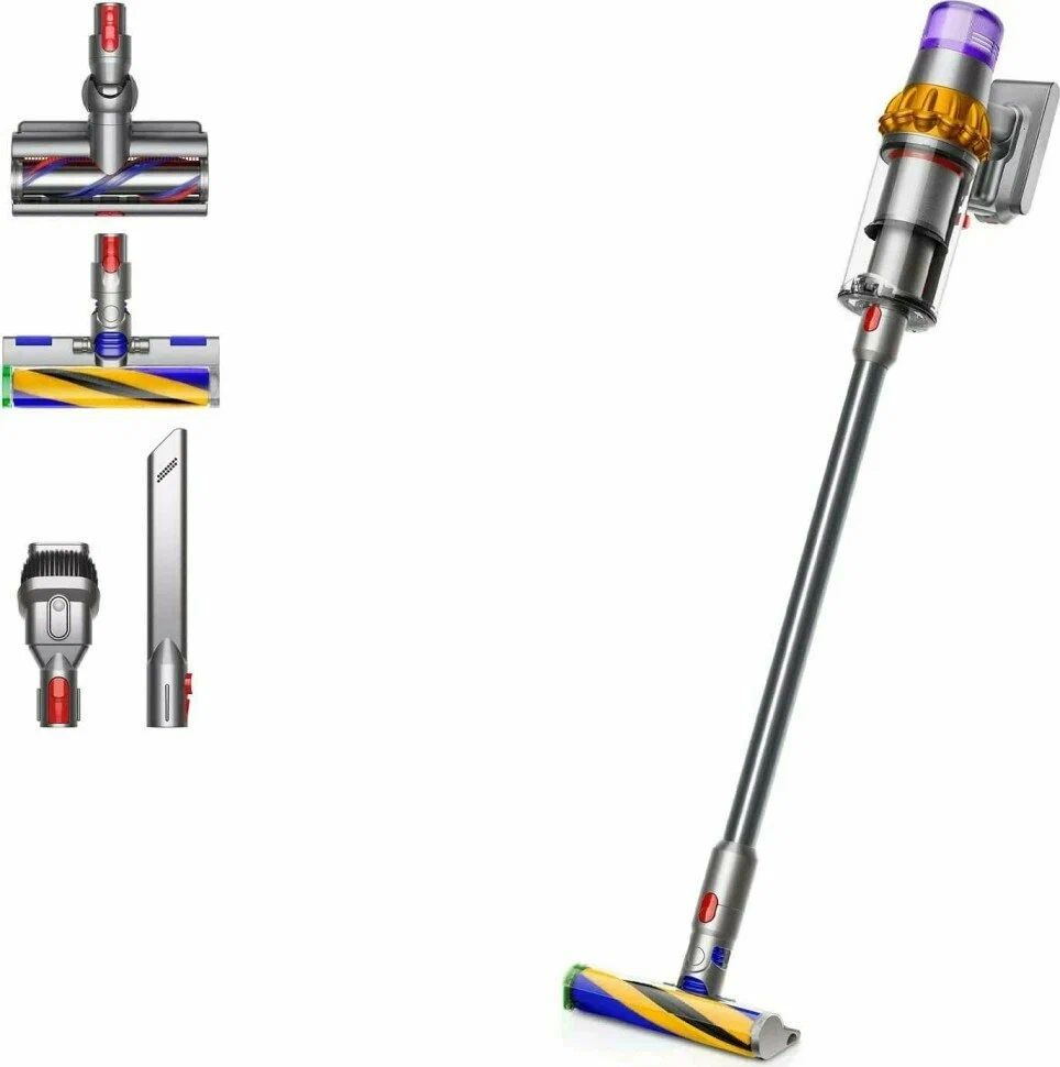 Вертикальный пылесос Dyson V15 (SV47) Detect Absolute, Yellow/Nickel #1