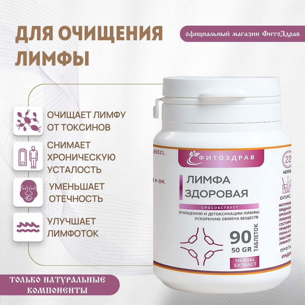 Лимфодренаж таблетки, для лимфотока, детокс комплекс от шлаков и ...