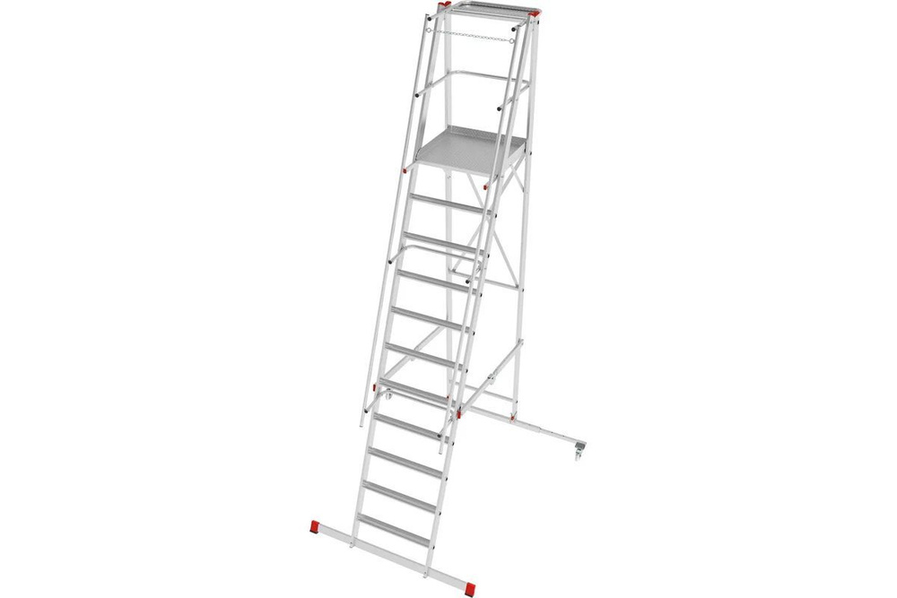 Новая Высота Лестница-стремянка передвижная складная с платформой NV 5540, 1x11 ступ., , шт 5540111  #1
