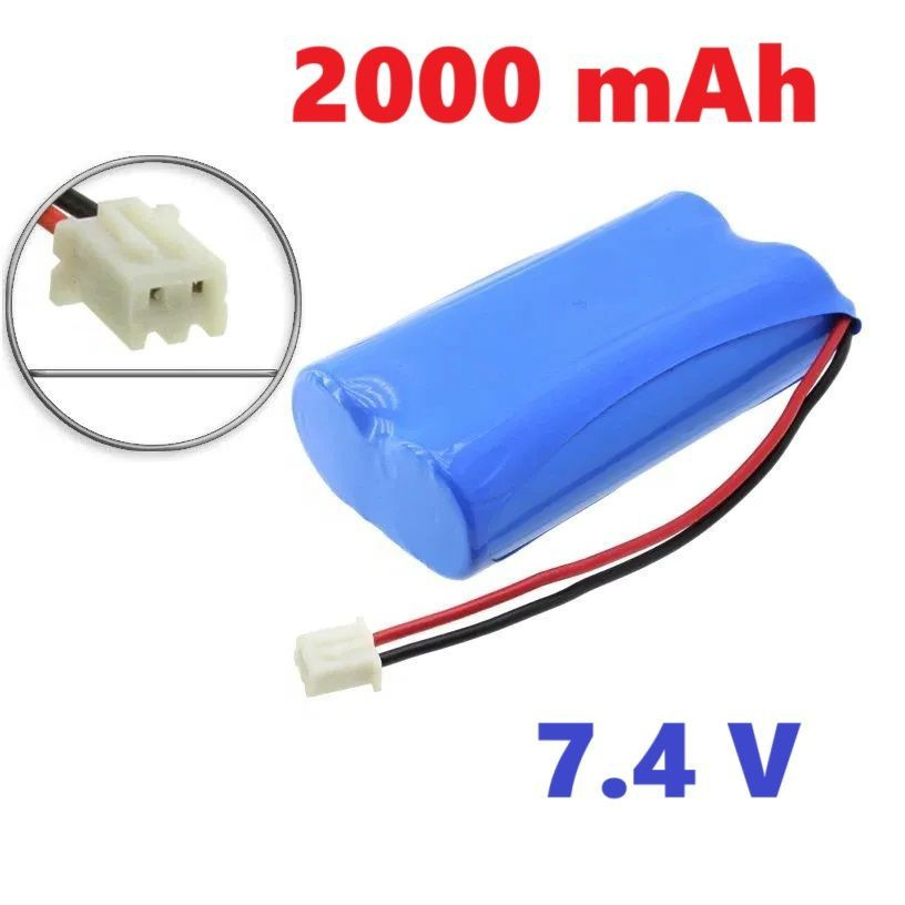 Аккумулятор PKCELL ICR 18650 2000mAh 7.4V Battery 7,4 Вольт с белым разъемом для кассового аппарата, #1