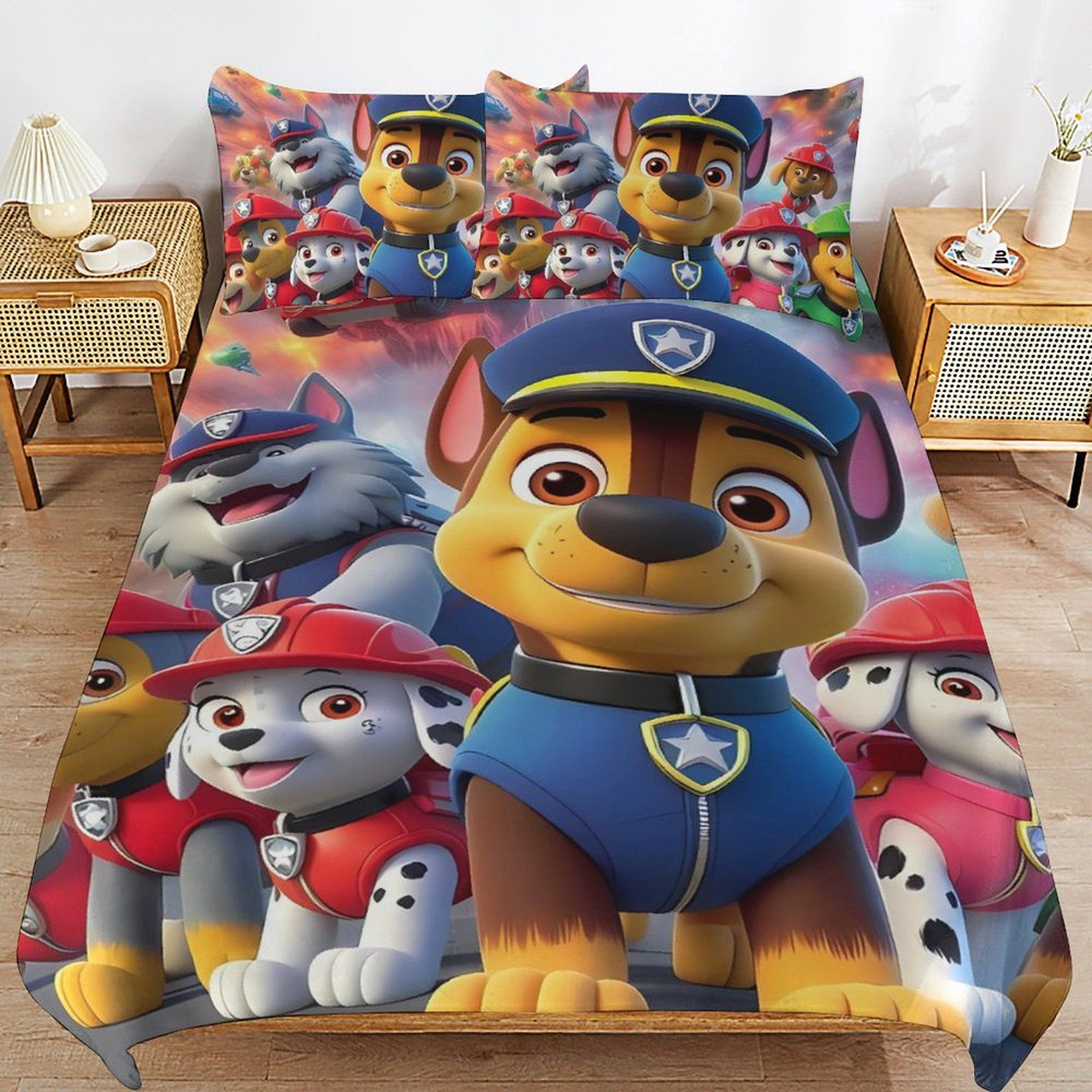 Paw Patrol Комплект постельного белья, Микрофибра, Полуторный, наволочки 51x76  #1